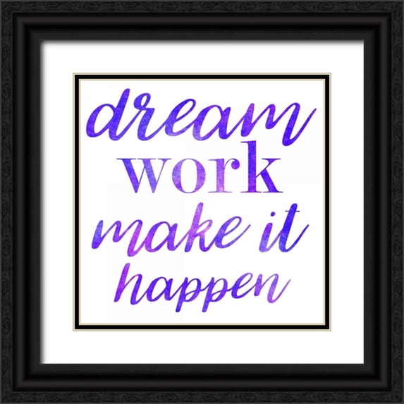 Matic,Jelena 20x20 Black Ornate Wood Framed with Double Matting Museum Art Print Titled - Dream Work Purple