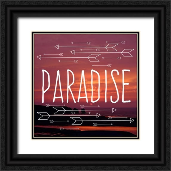 Matic,Jelena 20x20 Black Ornate Wood Framed with Double Matting Museum Art Print Titled - Insta Paradise