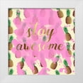 thumbnail image 1 of Matic,Jelena 20x20 White Modern Wood Framed Museum Art Print Titled - Stay Awesome Pineapple, 1 of 4
