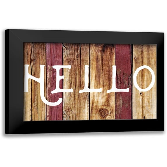 Matic,Jelena 24x17 Black Modern Framed Museum Art Print Titled - Hello