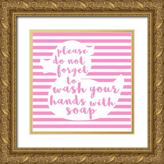 Matic,Jelena 26x26 Gold Ornate Wood Framed with Double Matting Museum Art Print Titled - Hand Washing