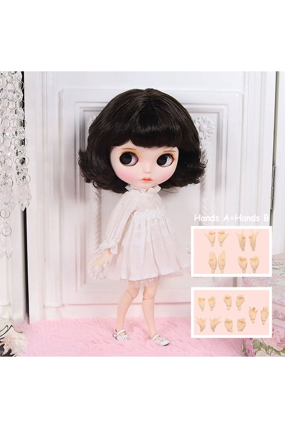 Matilda Blyth Doll 30cm BJD, Sleepy Eyes & 4 Interchangeable Eye Pairs, 19-Joint Poseable Body with Short Hair, Fashion Doll Gift for Girls