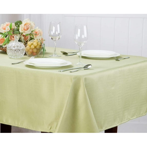 Matilda Sage Jacquard Fabric Tablecloth 60X102