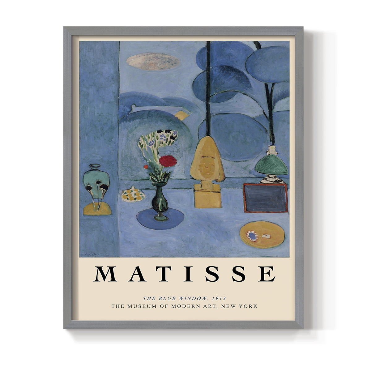 Matisse CC Framed Print in Gray Solid Wood 8 x 10 Framed Print