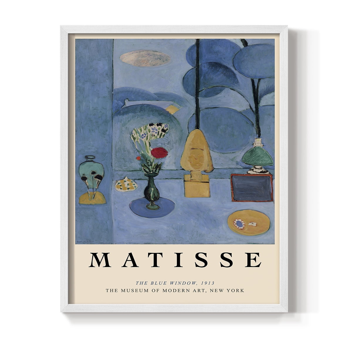 Matisse CC Framed Print in White Solid Wood 8 x 10 Framed Print