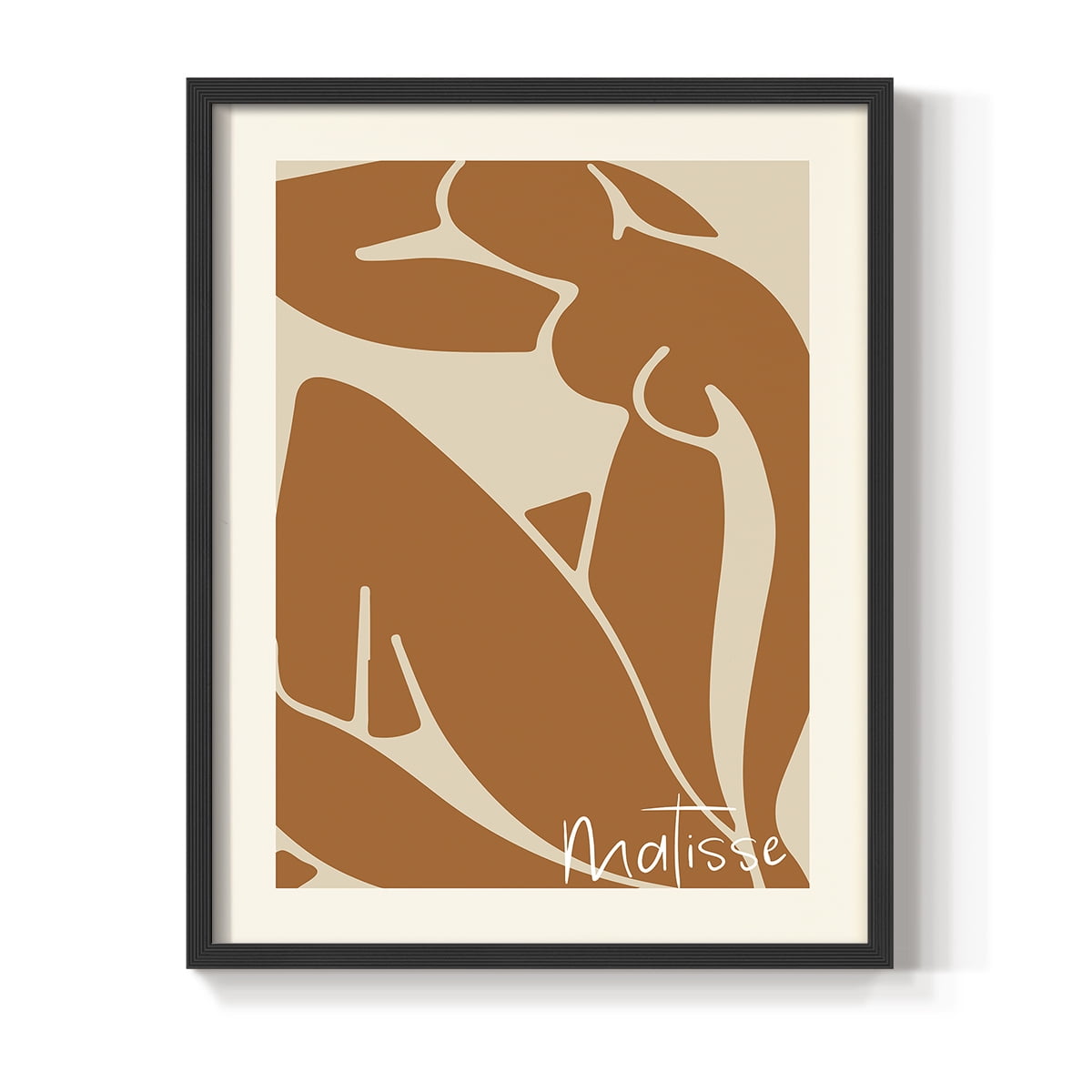 Matisse CCCII in Black Solid Wood 11 x 14 Framed Print