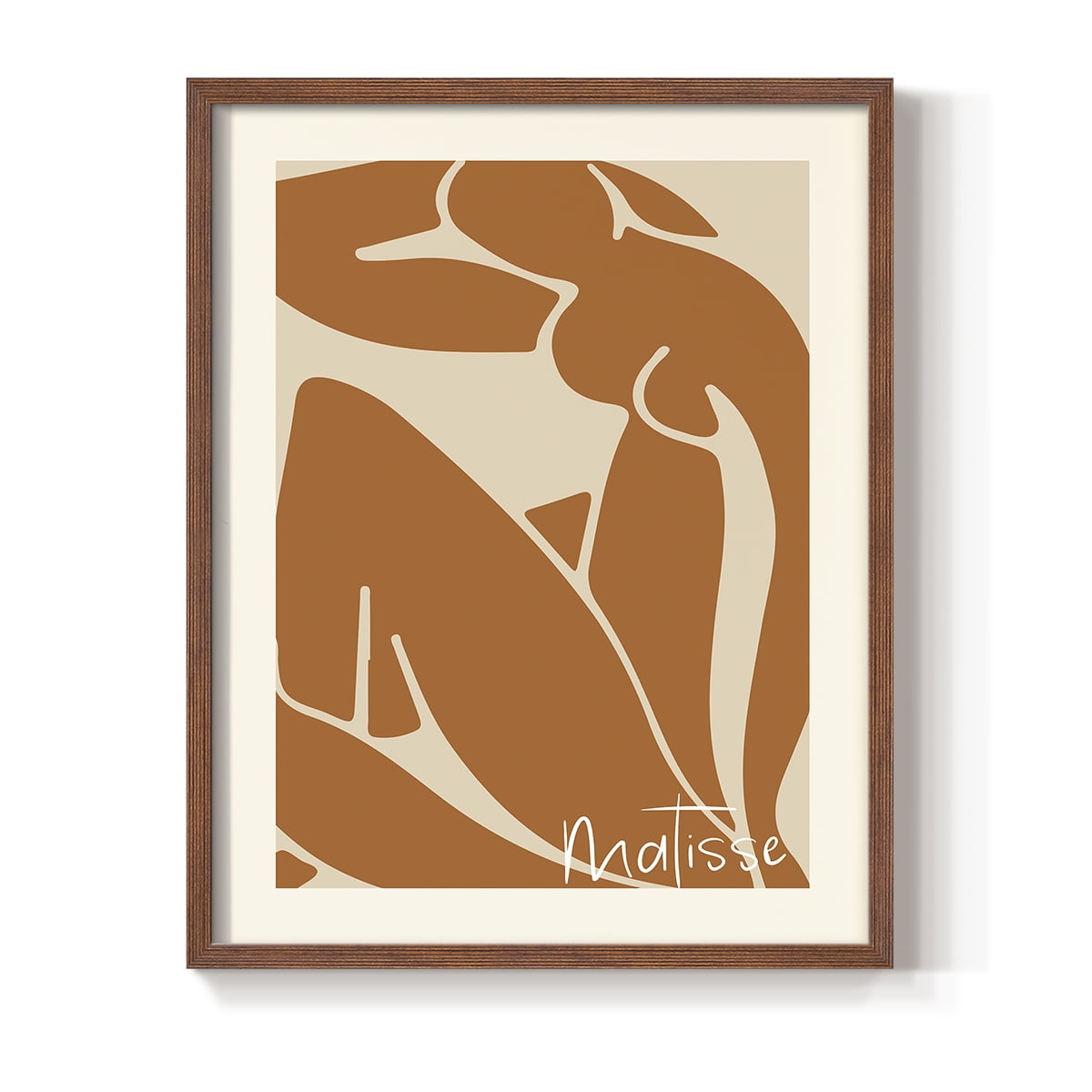 Matisse CCCII in Brown Solid Wood 11 x 14 Framed Print