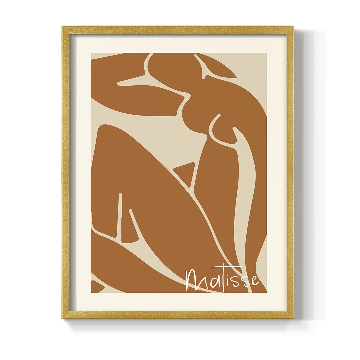 Matisse CCCII in Gold Solid Wood 16 x 20 Framed Print
