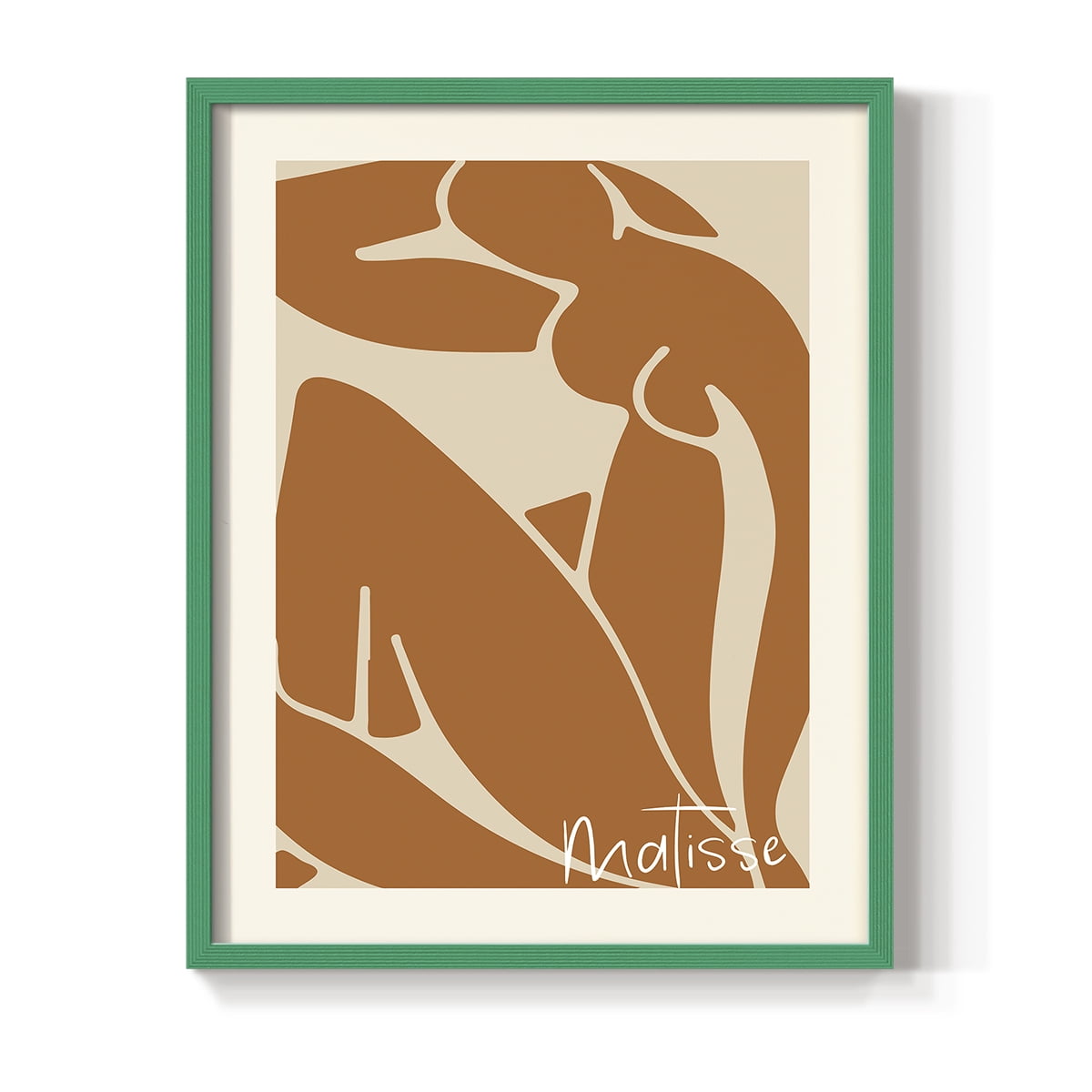 Matisse CCCII in Green Solid Wood 22 x 28 Framed Print