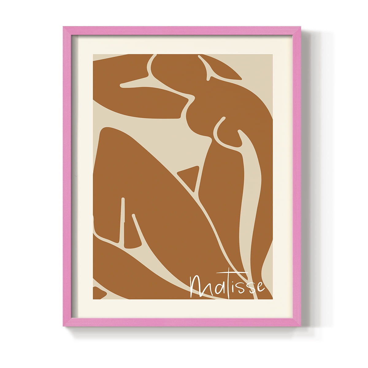 Matisse CCCII in Pink Solid Wood 22 x 28 Framed Print