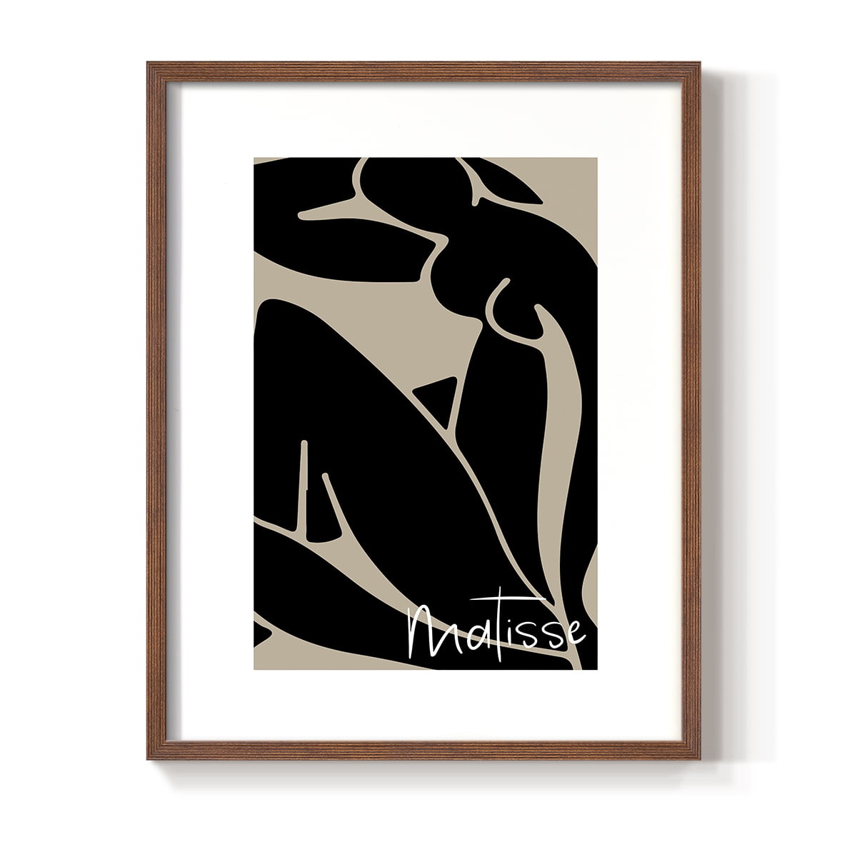 Matisse CCCIII in Brown Solid Wood 16 x 20 Framed Print