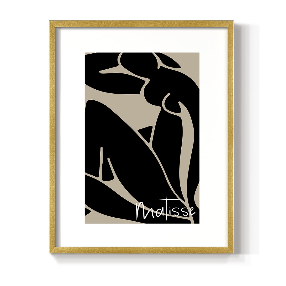 Matisse CCCIII in Gold Solid Wood 8 x 10 Framed Print