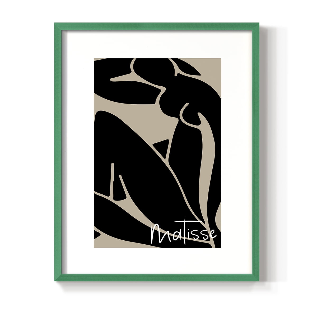 Matisse CCCIII in Green Solid Wood 22 x 28 Framed Print