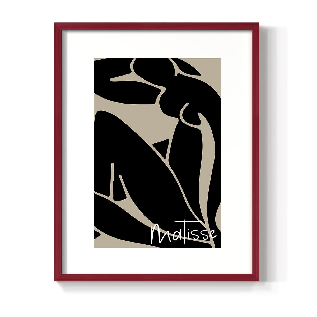 Matisse CCCIII in Red Solid Wood 8 x 10 Framed Print
