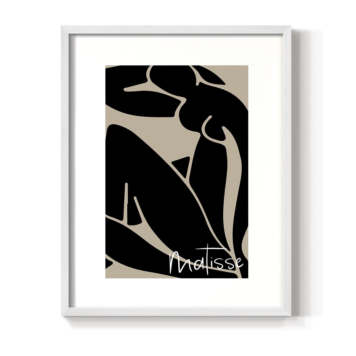 Matisse CCCIII in White Solid Wood 8 x 10 Framed Print