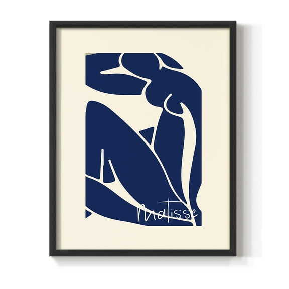Matisse CCCIV - Black Framed Wall Art Print, Solid Wood Frame, 8 x 10 Framed Print, Ready to Hang
