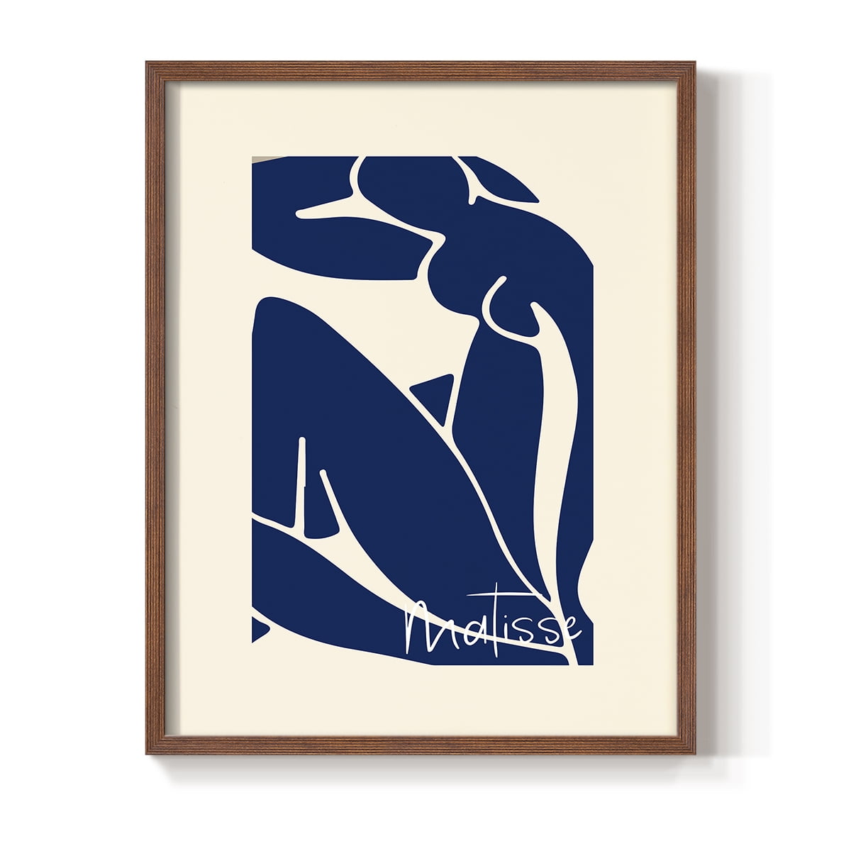 Matisse CCCIV - Brown Framed Wall Art Print, Solid Wood Frame, 22 x 28 Framed Print, Ready to Hang