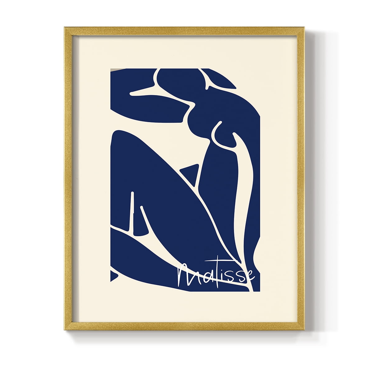 Matisse CCCIV - Gold Framed Wall Art Print, Solid Wood Frame, 11 x 14 Framed Print, Ready to Hang