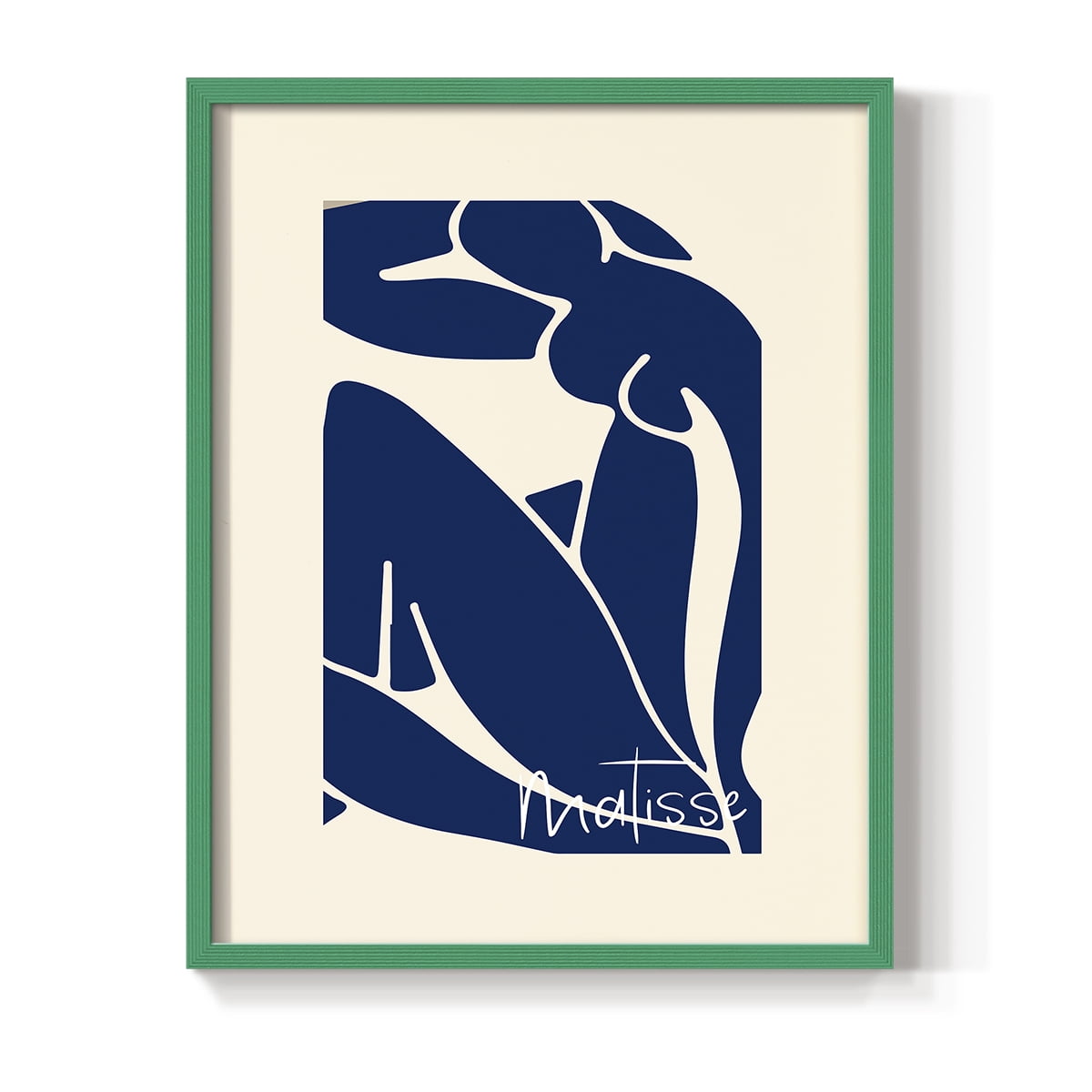 Matisse CCCIV - Green Framed Wall Art Print, Solid Wood Frame, 8 x 10 Framed Print, Ready to Hang