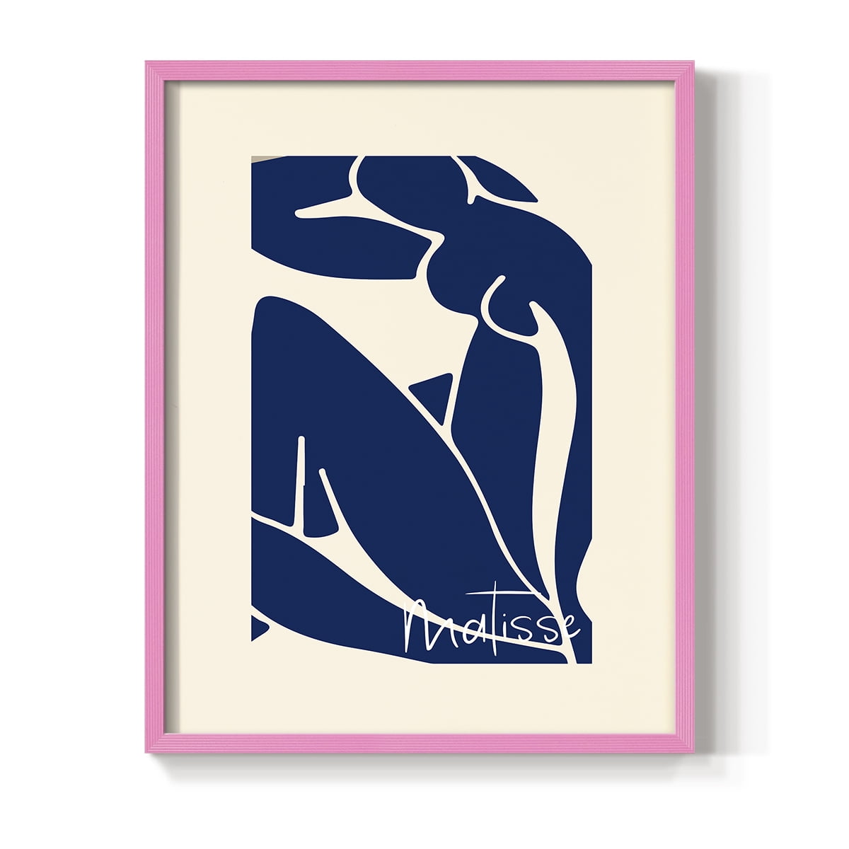 Matisse CCCIV - Pink Framed Wall Art Print, Solid Wood Frame, 16 x 20 Framed Print, Ready to Hang