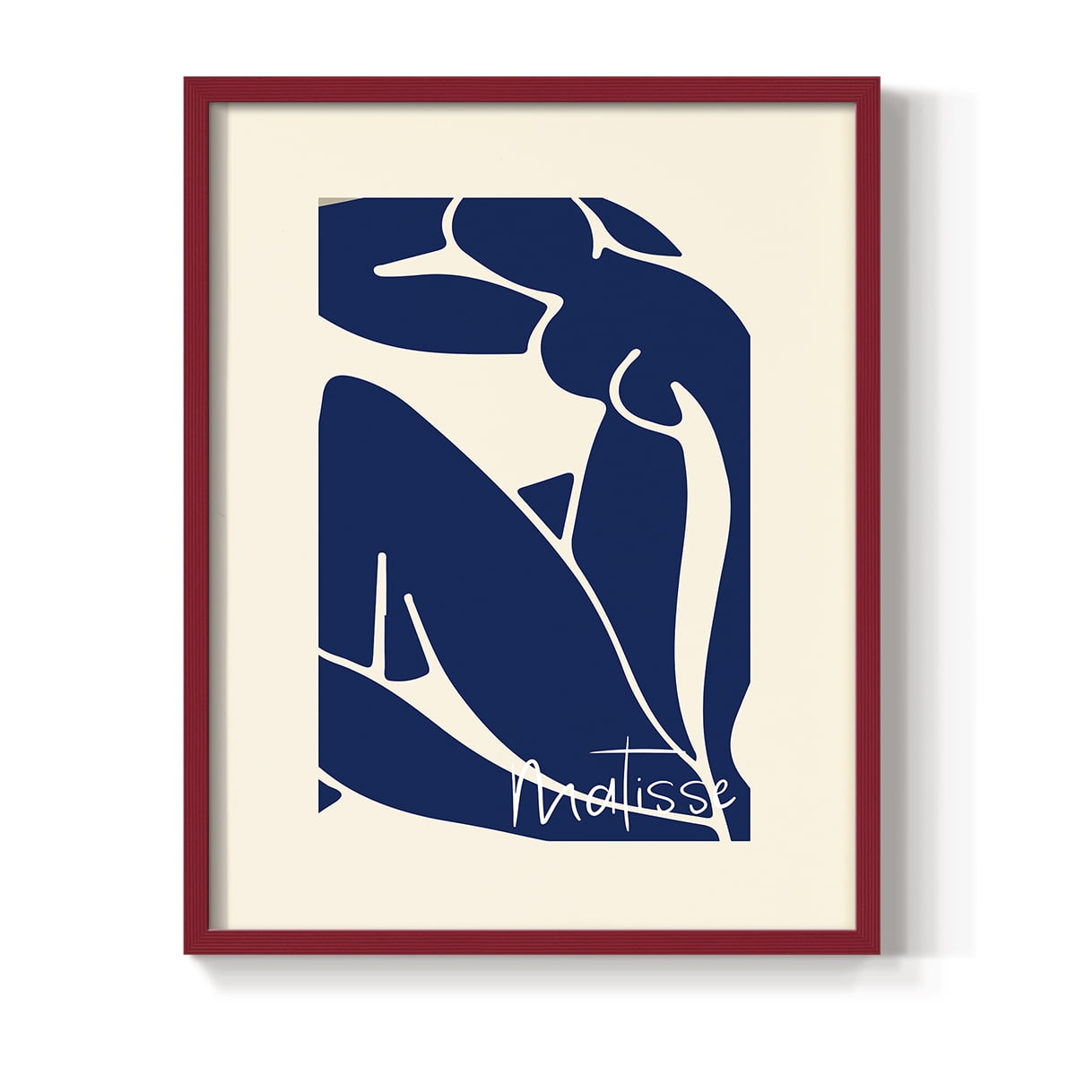 Matisse CCCIV - Red Framed Wall Art Print, Solid Wood Frame, 8 x 10 Framed Print, Ready to Hang