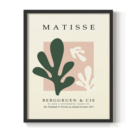 Matisse CCCLI in Black Solid Wood 8 x 10 Framed Print