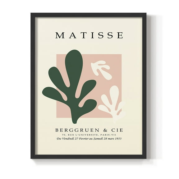 Matisse CCCLI in Black Solid Wood 8 x 10 Framed Print