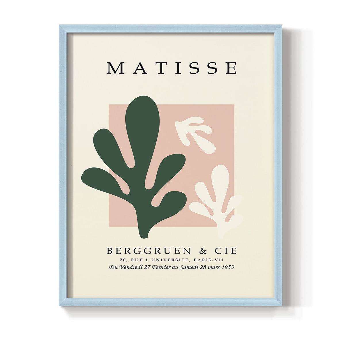 Matisse CCCLI in Blue Solid Wood 16 x 20 Framed Print