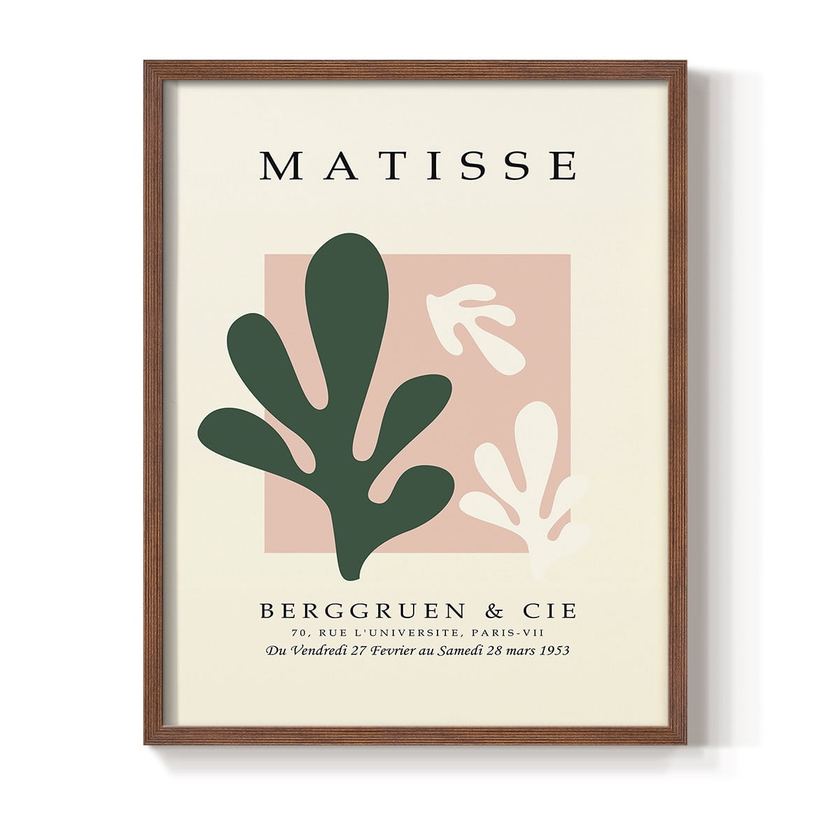 Matisse CCCLI in Brown Solid Wood 22 x 28 Framed Print