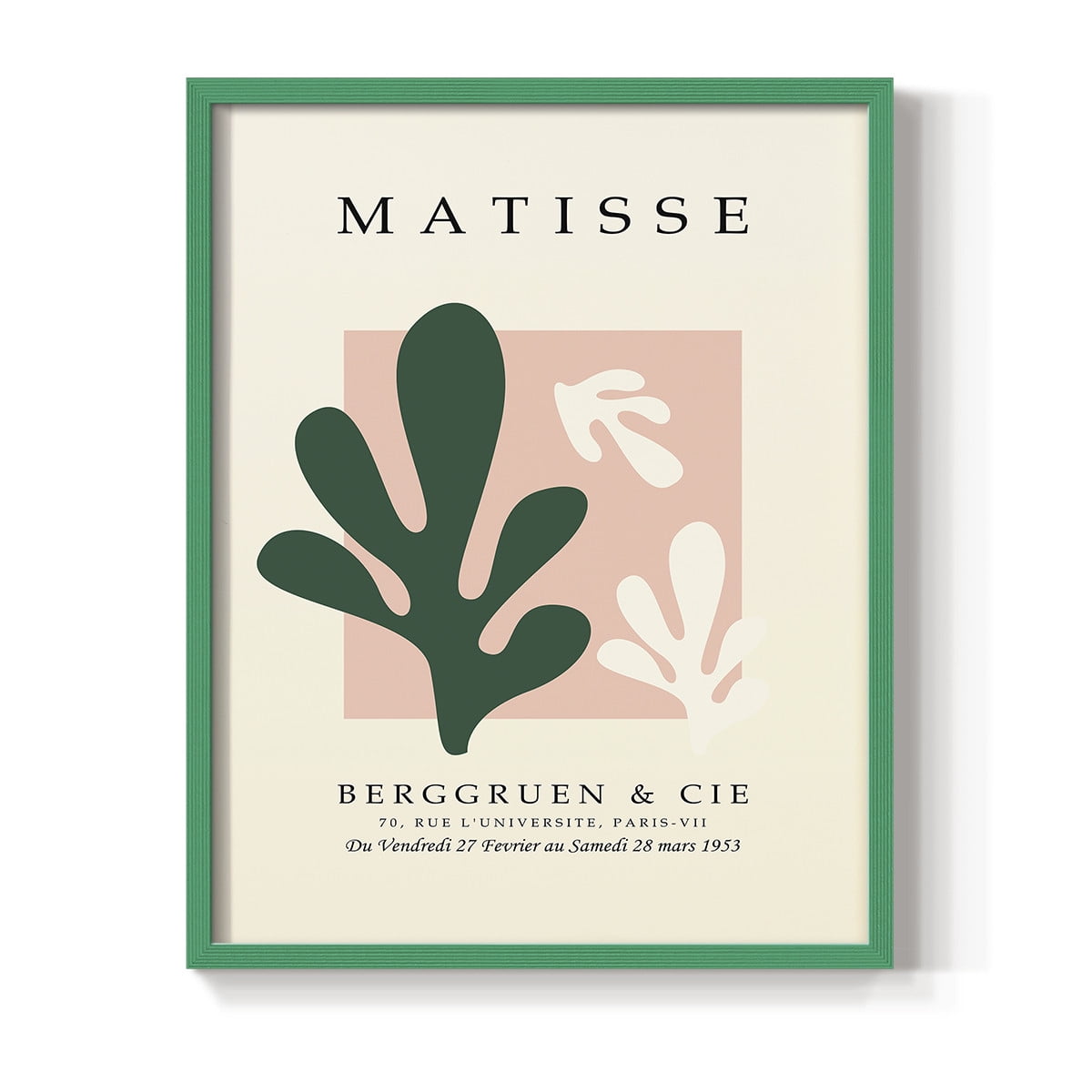 Matisse CCCLI in Green Solid Wood 16 x 20 Framed Print