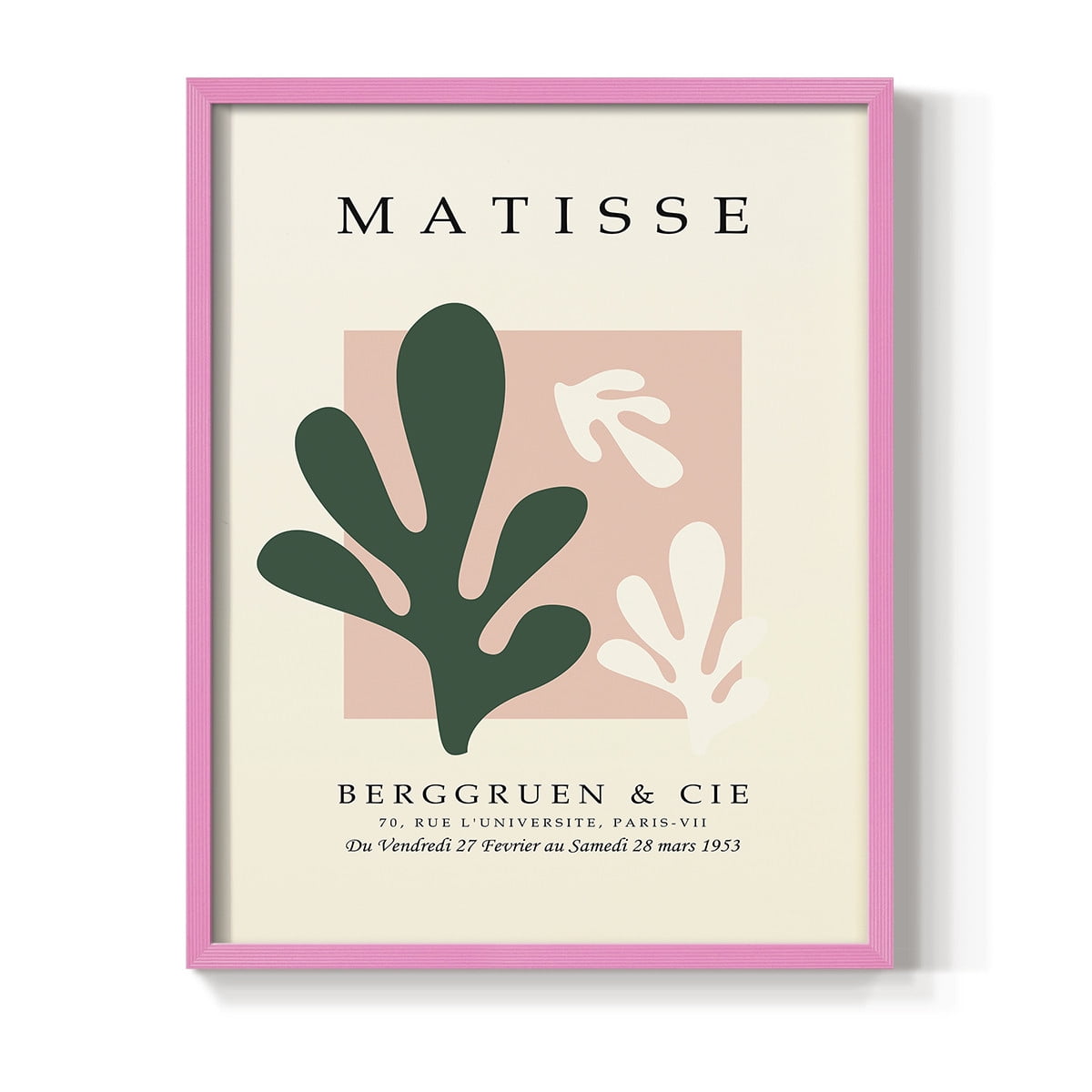 Matisse CCCLI in Pink Solid Wood 11 x 14 Framed Print