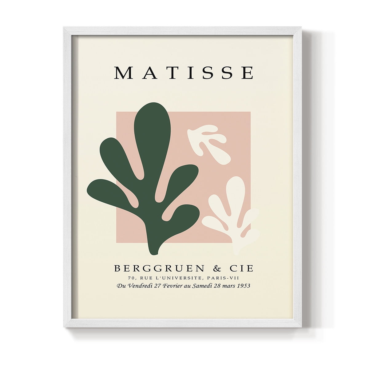 Matisse CCCLI in White Solid Wood 22 x 28 Framed Print