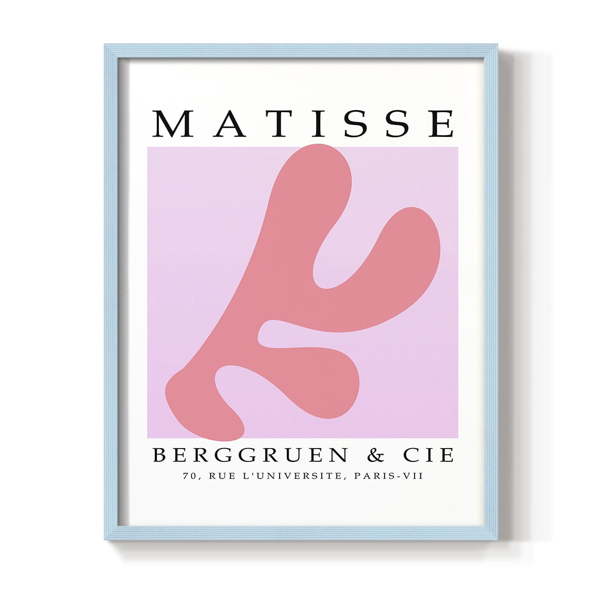 Matisse CCCLIII in Blue Solid Wood 11 x 14 Framed Print