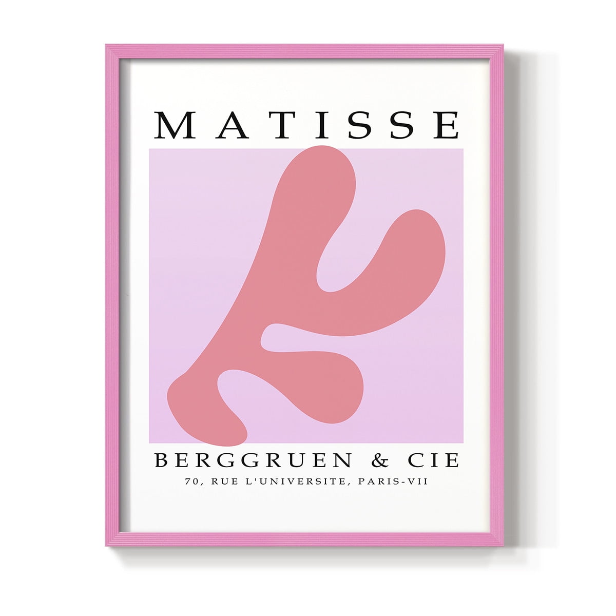 Matisse CCCLIII in Pink Solid Wood 8 x 10 Framed Print