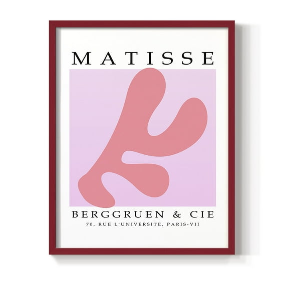 Matisse CCCLIII in Red Solid Wood 11 x 14 Framed Print