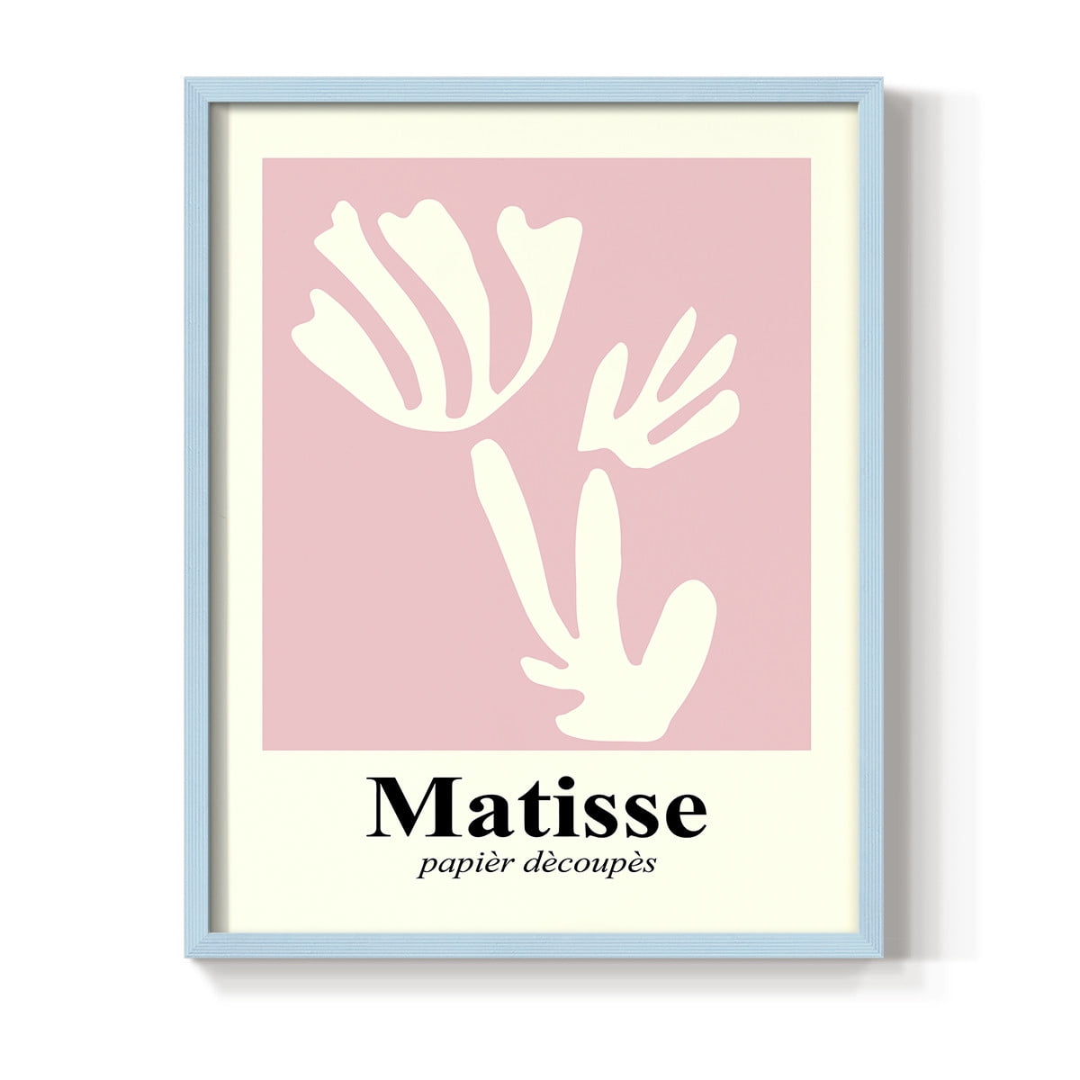 Matisse CCCLIV in Blue Solid Wood 22 x 28 Framed Print