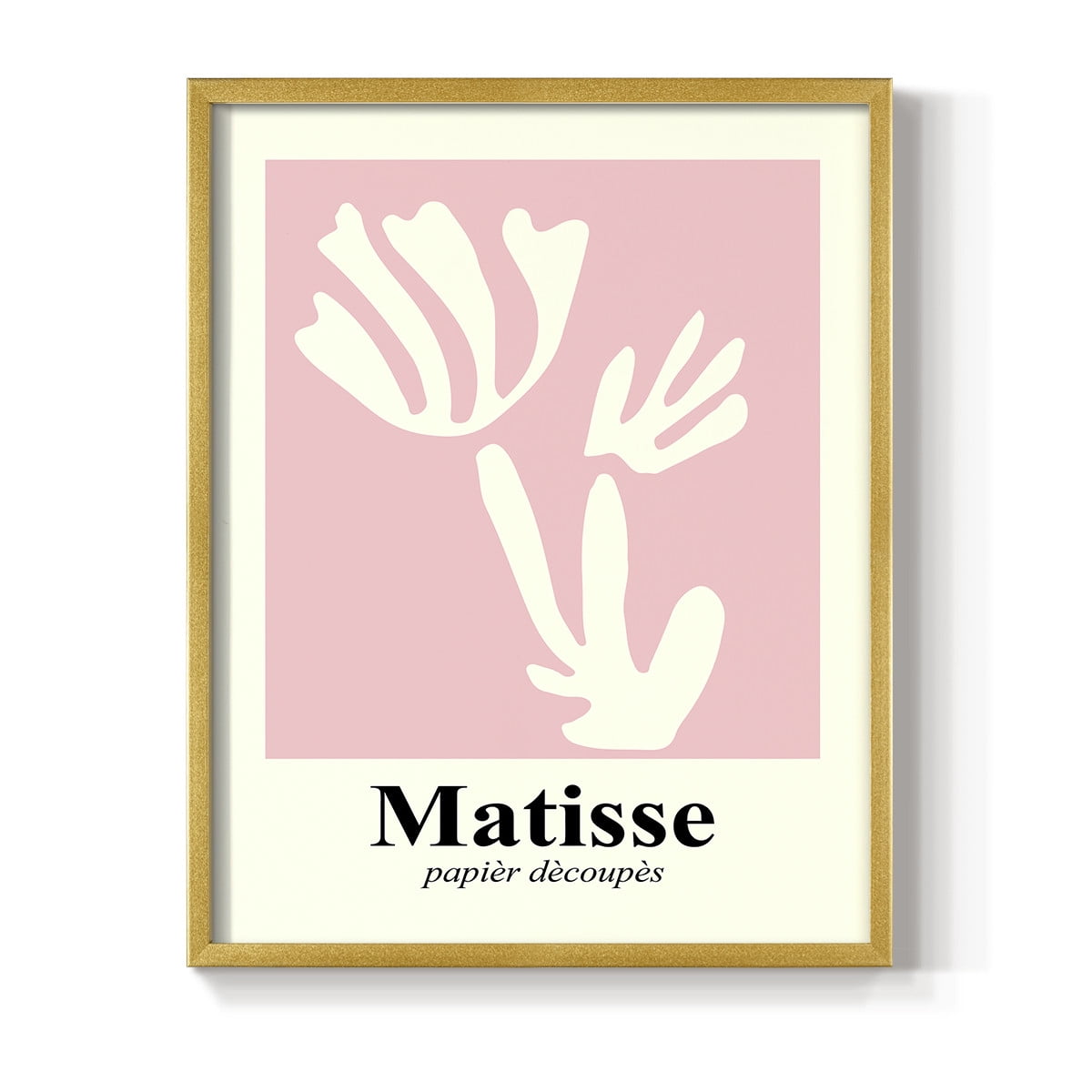 Matisse CCCLIV in Gold Solid Wood 8 x 10 Framed Print