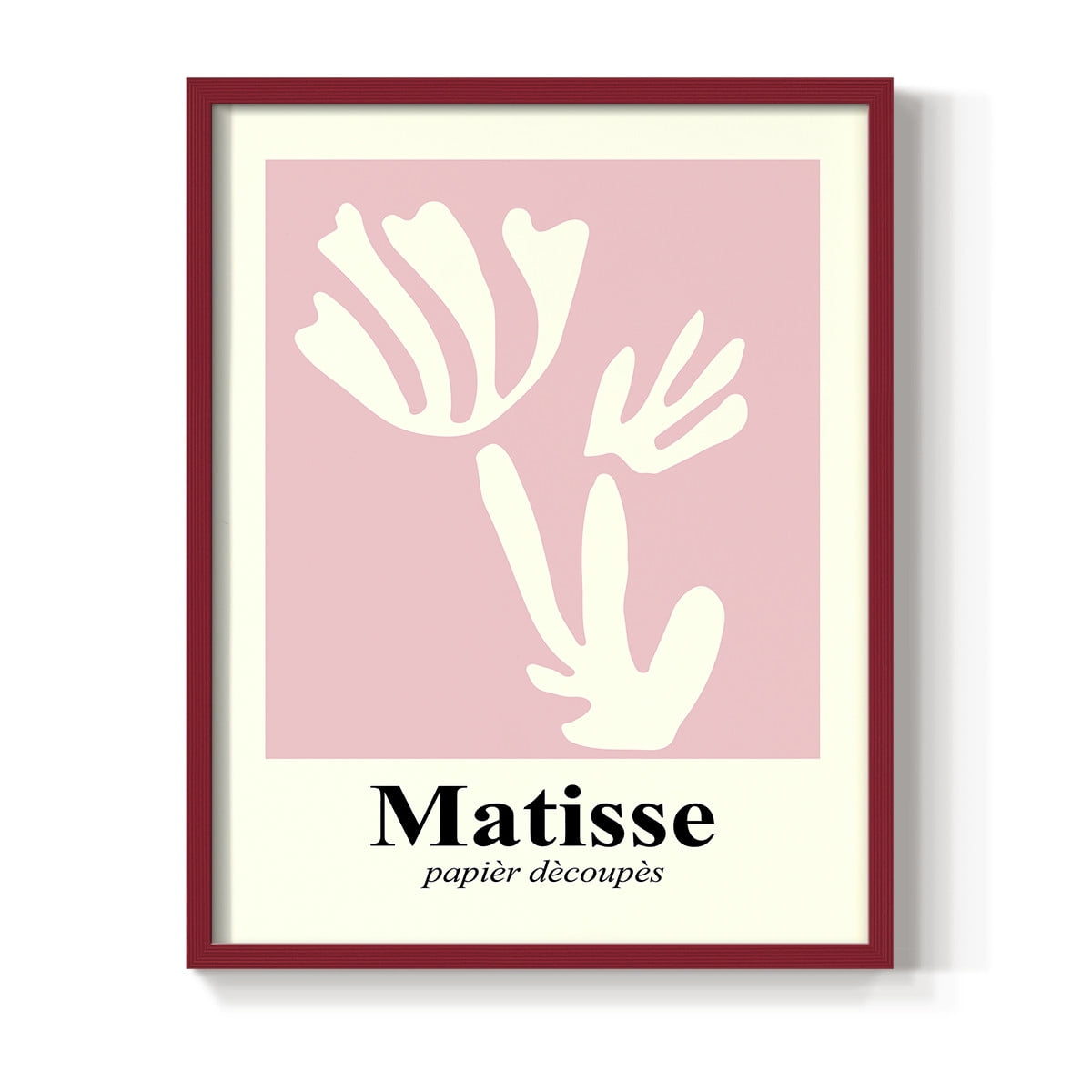 Matisse CCCLIV in Red Solid Wood 11 x 14 Framed Print