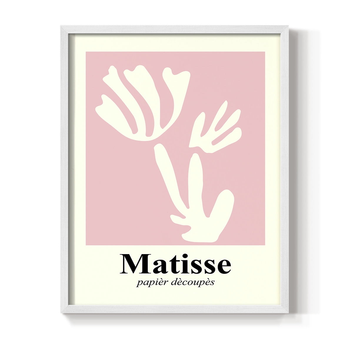 Matisse CCCLIV in White Solid Wood 22 x 28 Framed Print