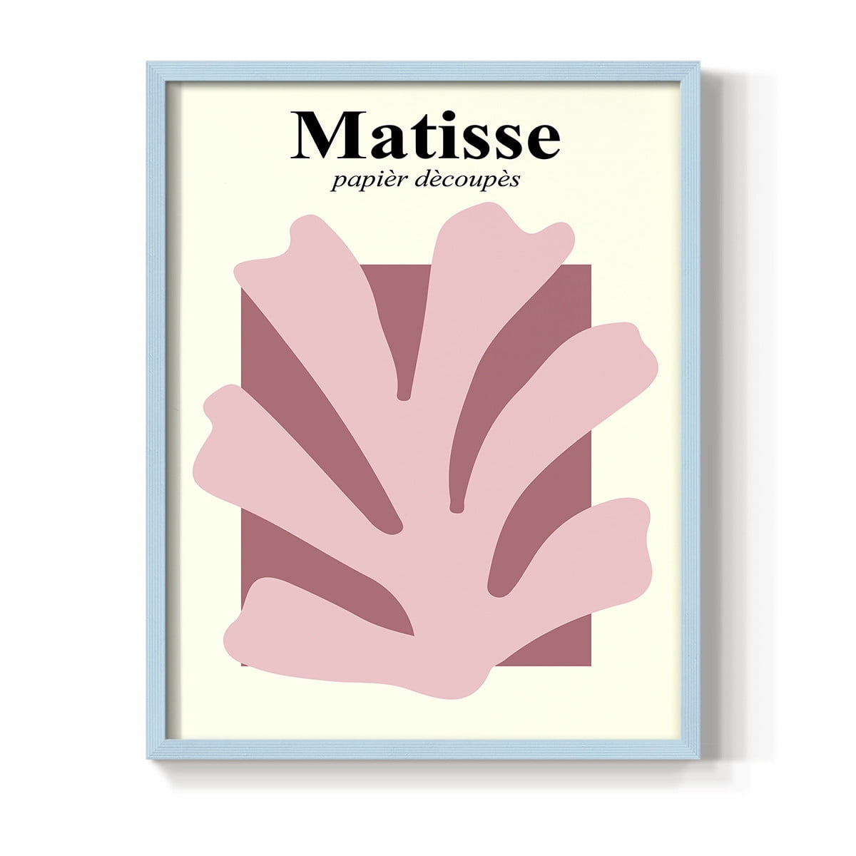 Matisse CCCLV in Blue Solid Wood 16 x 20 Framed Print