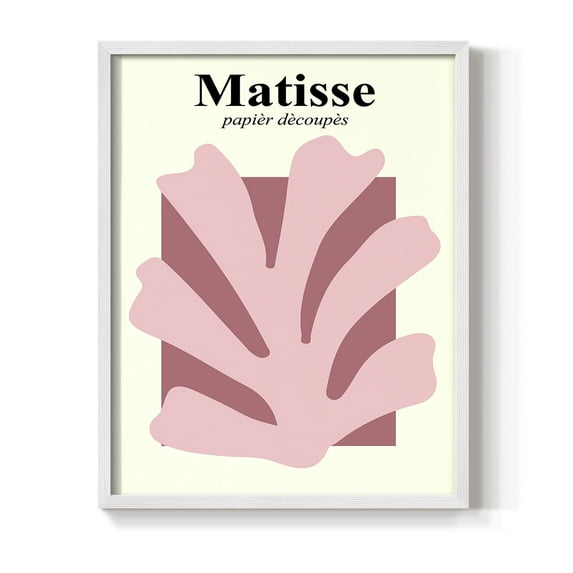 Matisse CCCLV in White Solid Wood 16 x 20 Framed Print