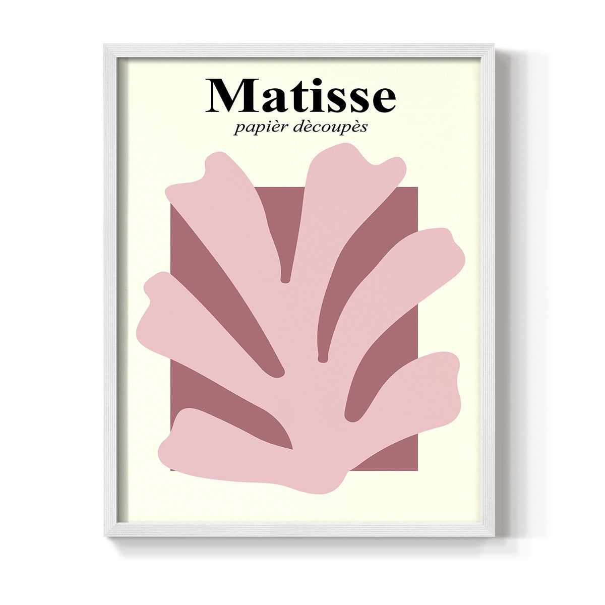 Matisse CCCLV in White Solid Wood 22 x 28 Framed Print