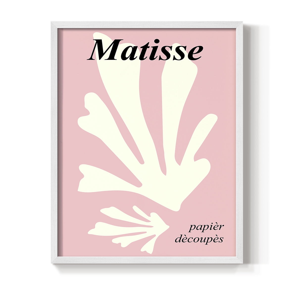Matisse CCCLVI in White Solid Wood 16 x 20 Framed Print