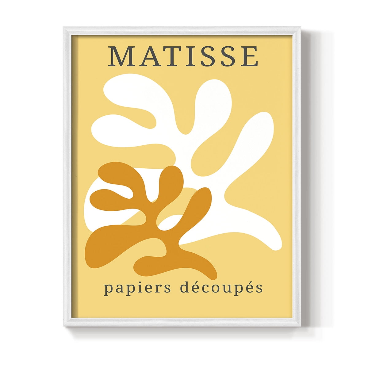 Matisse CCCLVII in White Solid Wood 11 x 14 Framed Print