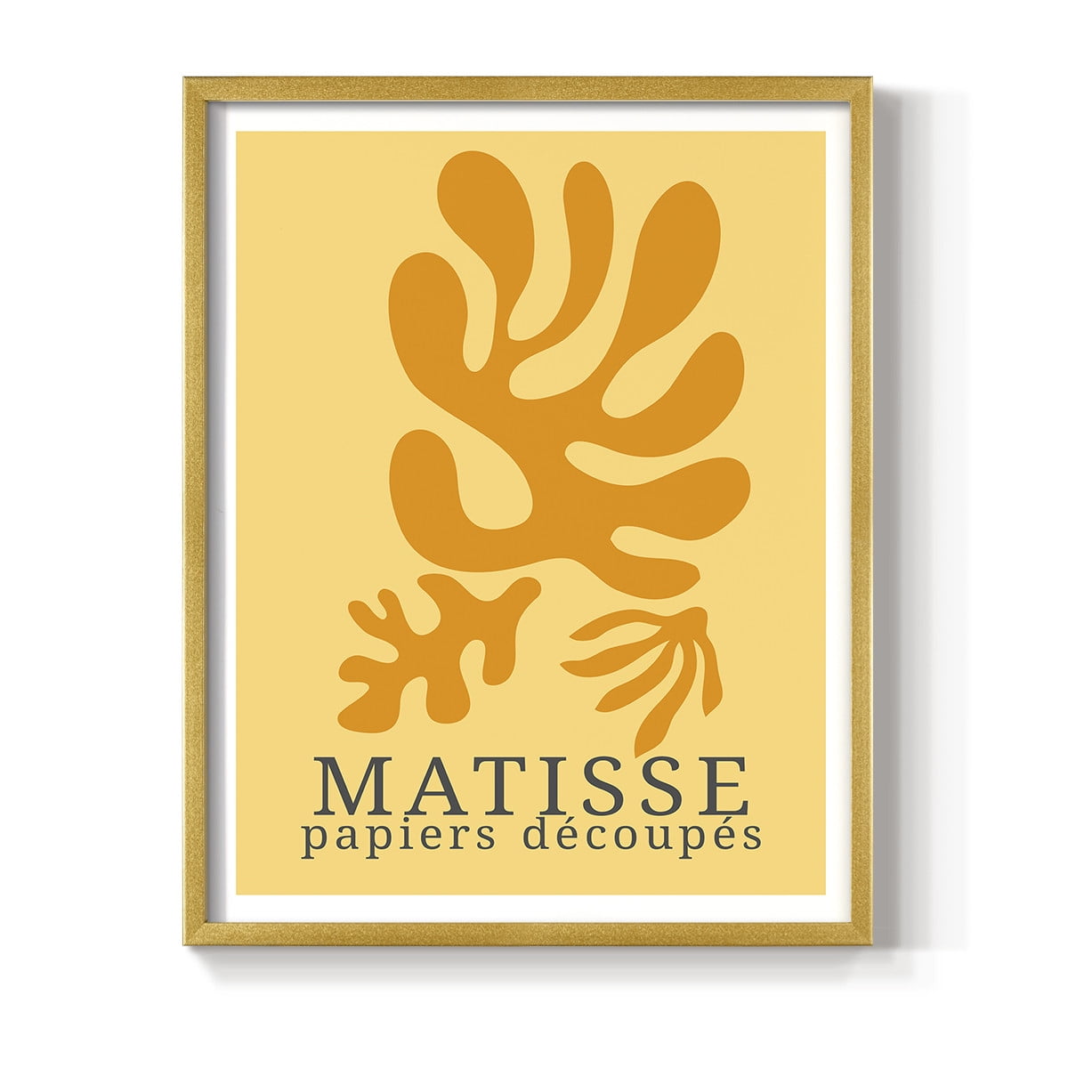 Matisse CCCLVIII in Gold Solid Wood 8 x 10 Framed Print