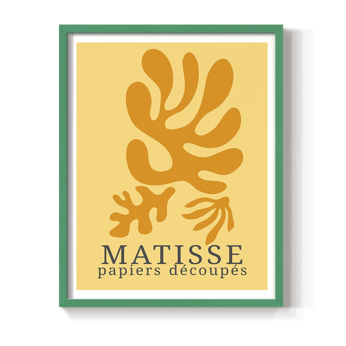 Matisse CCCLVIII in Green Solid Wood 16 x 20 Framed Print