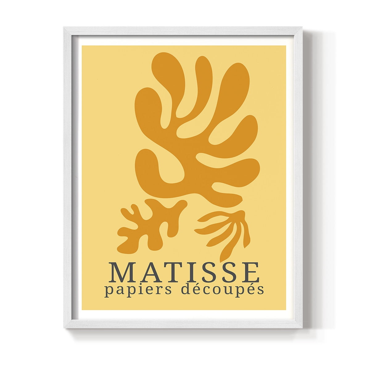 Matisse CCCLVIII in White Solid Wood 11 x 14 Framed Print