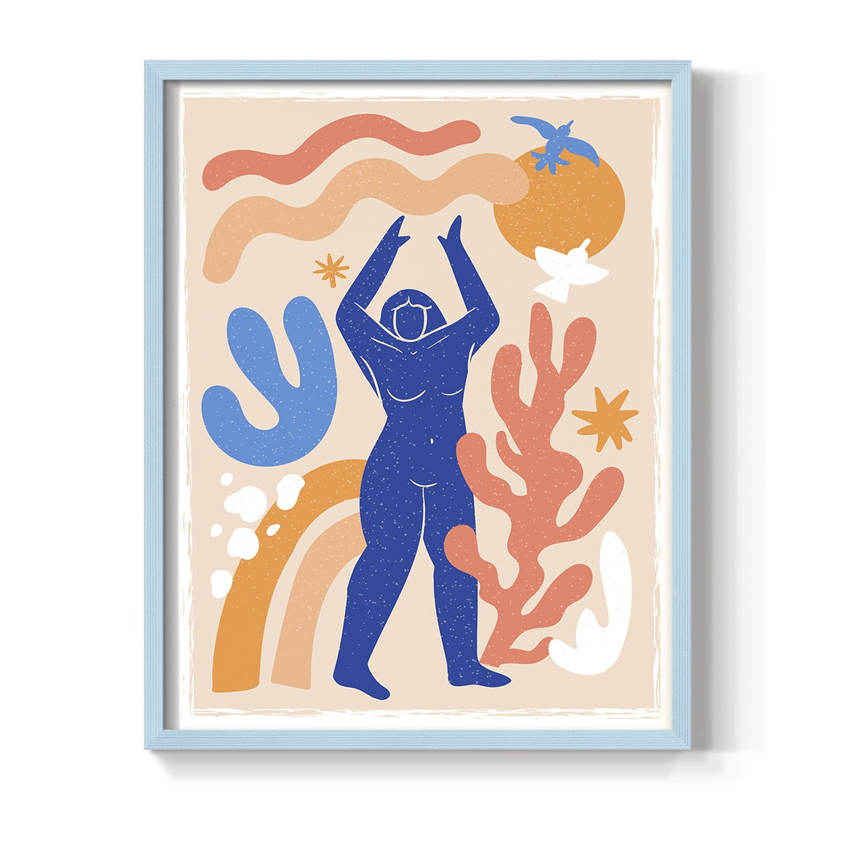 Matisse CCCLX in Blue Solid Wood 8 x 10 Framed Print