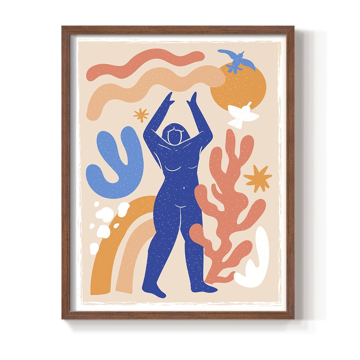 Matisse CCCLX in Brown Solid Wood 22 x 28 Framed Print