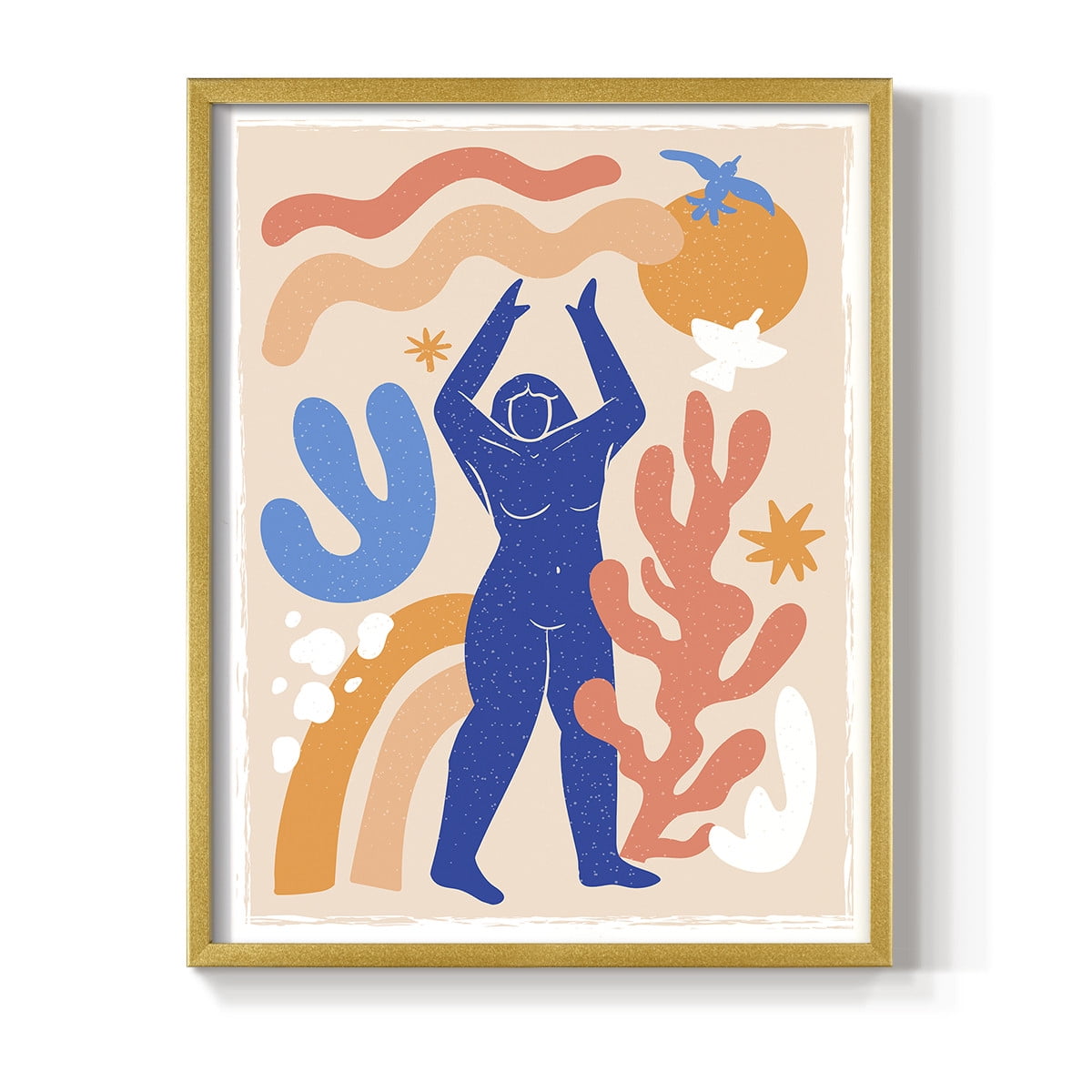 Matisse CCCLX in Gold Solid Wood 11 x 14 Framed Print